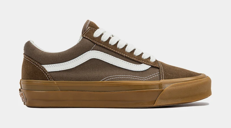 LX Old Skool Mens Lifestyle Shoes (Brown/White) 4