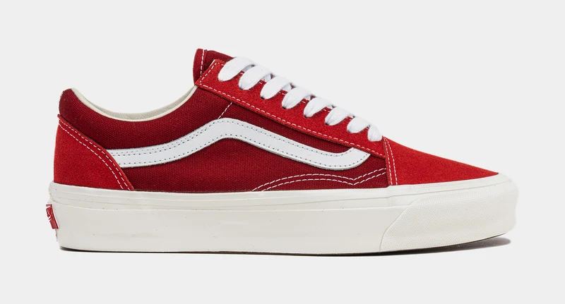 Lux Old Skool Mens Lifestyle Shoes (Red/White) 3.5