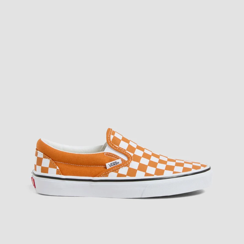 Vans Classic Slip-On Shoes - Colour Theory Checkerboard Marmalade 6uk / Colour Theory Checkerboard Marmalade