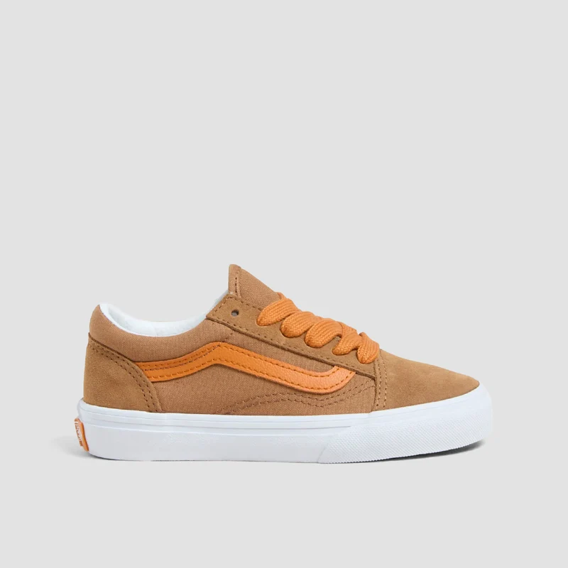 Vans Old Skool Shoes - POP Brown/Orange - Kids 2uk / POP Brown/Orange