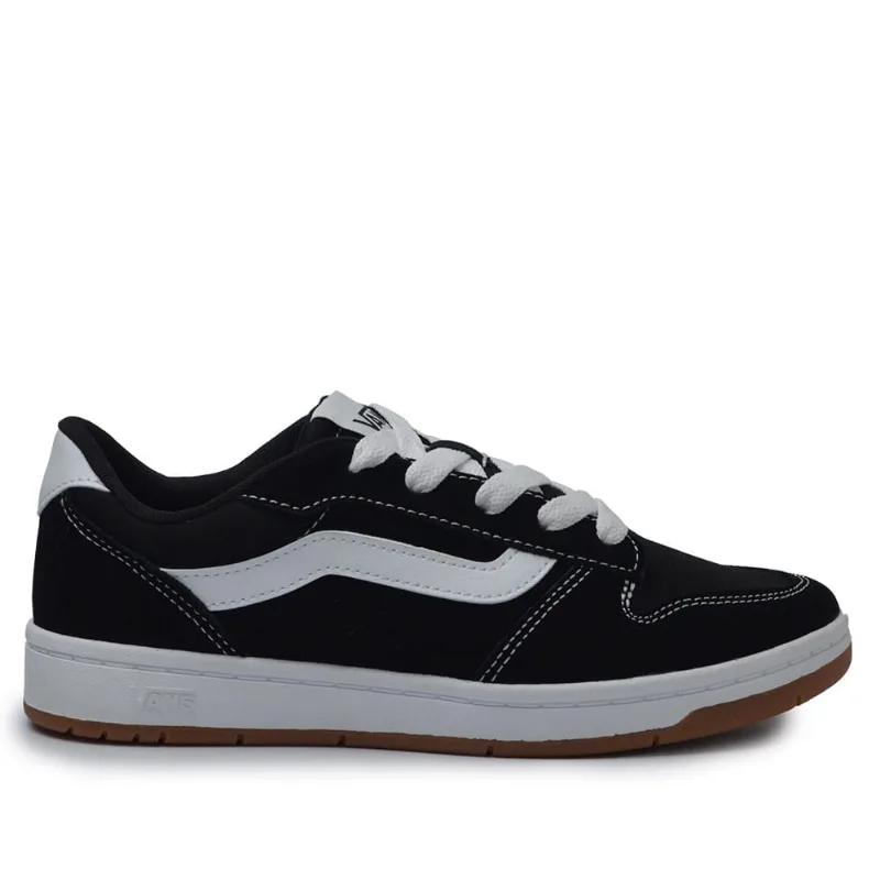 Tênis Casual Vans Feminino Ryland VN000D4ABA2 BLACK/WHITE 35
