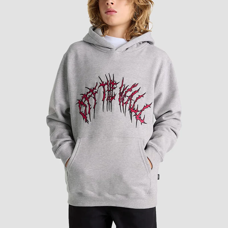Vans Metal Arch Loose Pullover Hoodie Cement Heather - Kids Medium / Cement Heather
