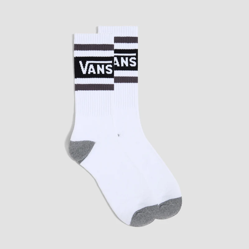 Vans Drop V Crew Socks Black/Asphalt 8.5-12uk / Black/Asphalt