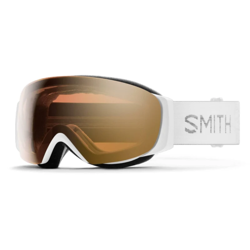 Smith IO MAG S Photochromic Goggles 2026 White Chunky Knit | ChromaPop Pro Photochromic Gold Mirror