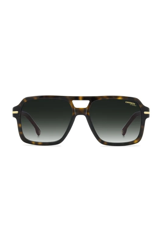 Square Havana Frame Sunglasses - Green None / OneFit