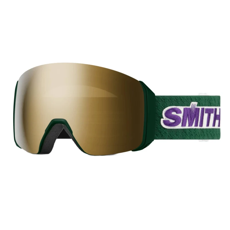 Smith 4D MAG XL Goggles 2027 Evergreen Retro Classic | ChromaPop Sun Black Gold Mirror