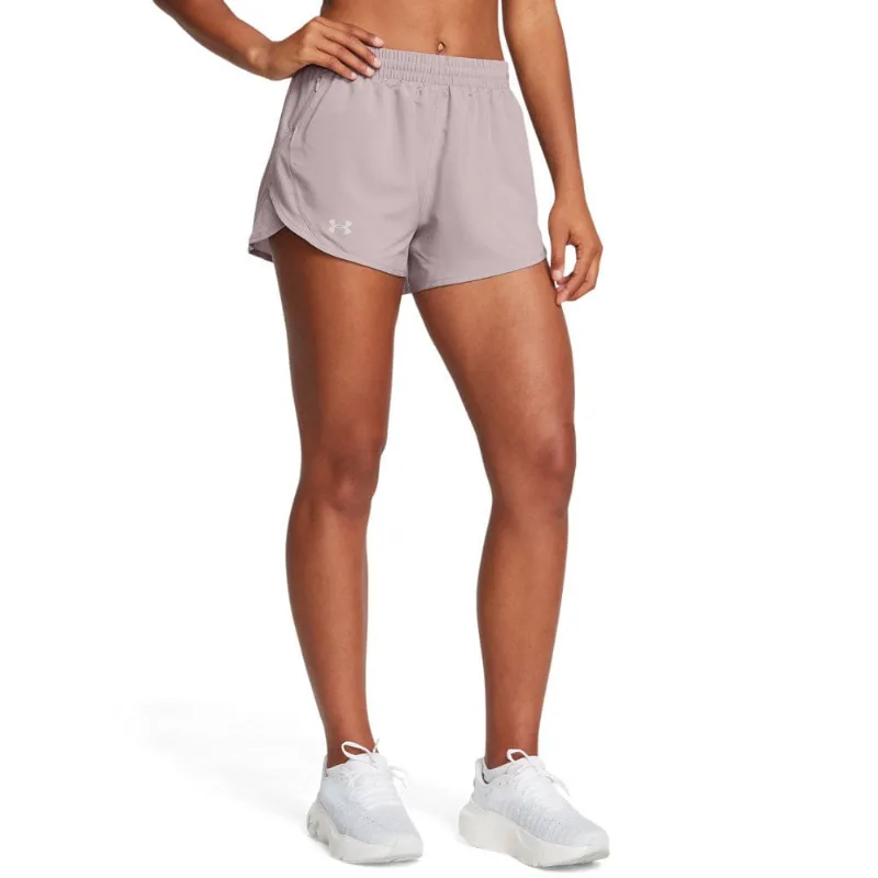 Shorts de Corrida Feminino Under Armour Fly By 3 P Roxo
