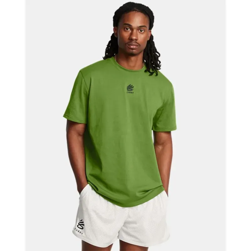 Camiseta de Basquete Masculina Under Armour Hvyweight M Verde
