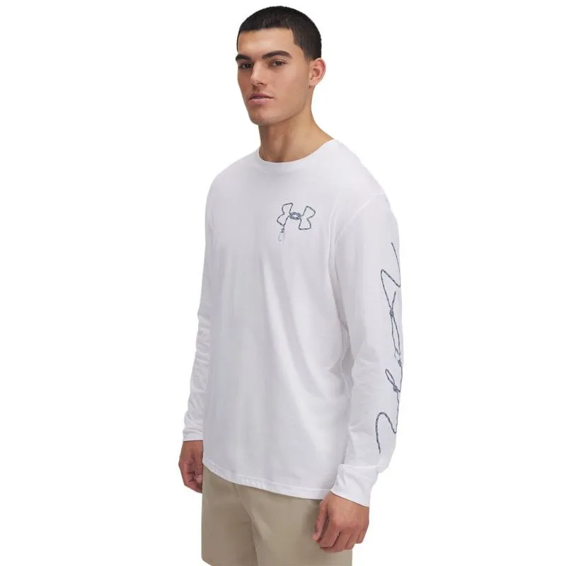 Camiseta de Treino Under Armour Outdoor Graphic Masculina G / Branco