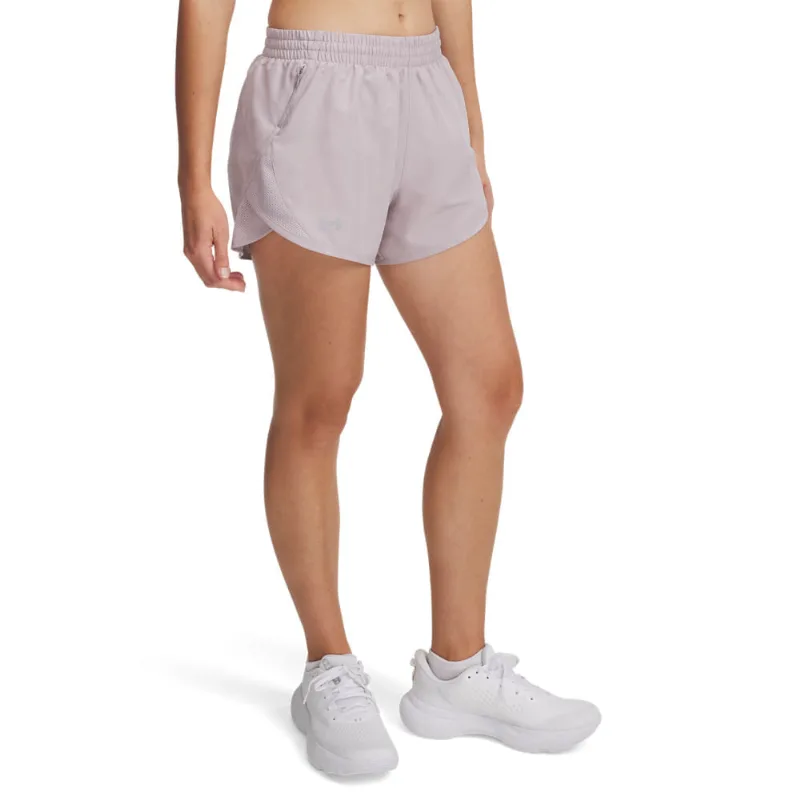Shorts de Corrida Under Armour Fly By Feminino GG Cinza