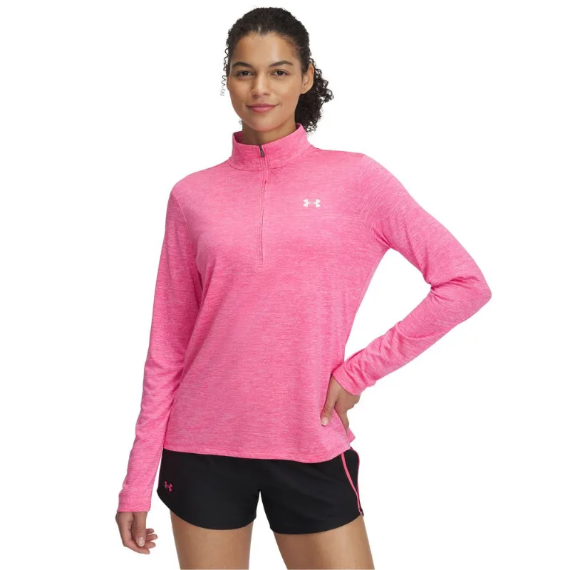 Moletom de Treino Under Armour Tech 1/2 Zip Twist 2GG Rosa