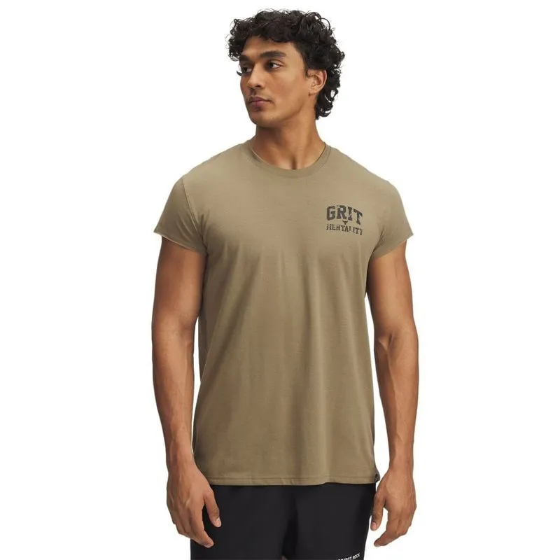 Camiseta Sportstyle Under Armour Project Rock Cap Sleeve Masculina 2GG / Bege