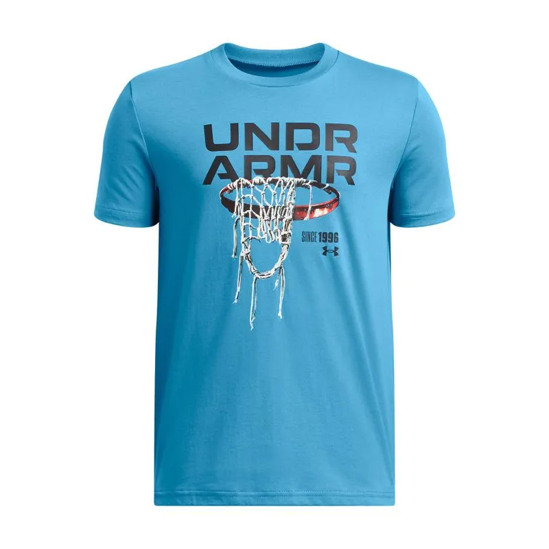 Camiseta de Basquete Under Armour Hoops Net Infantil 12 / Azul