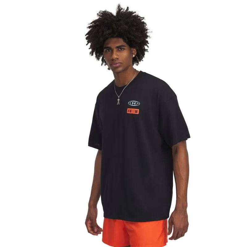 Camiseta de Basquete Under Armour Hoops Mix Tape Masculina GG / Preto