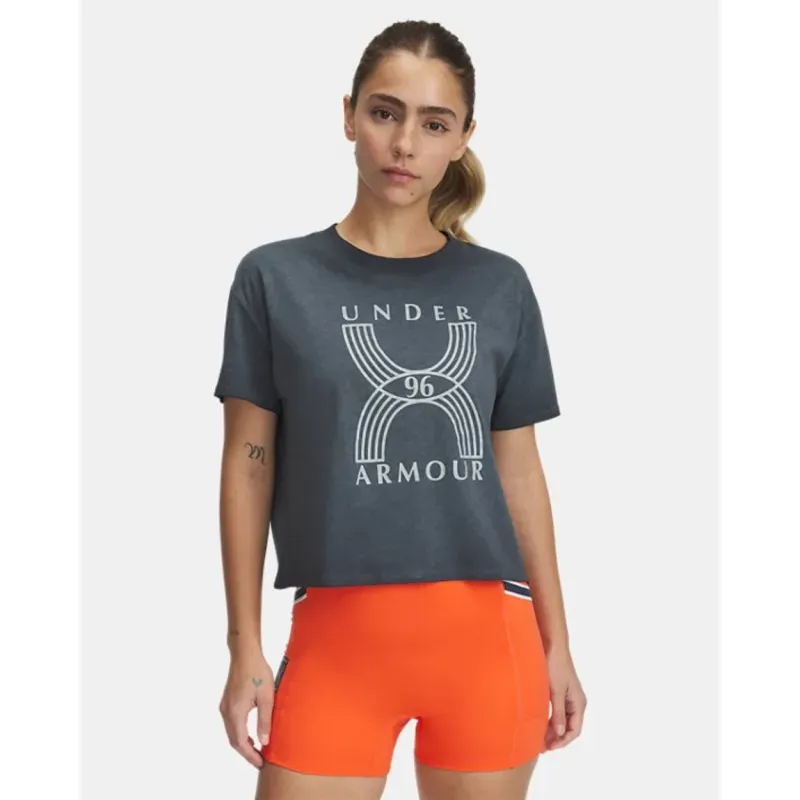 Camiseta Manga Curta UA Run 96 Graphic SS P Preto