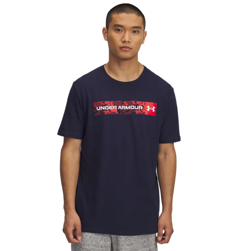 Camiseta de Treino Under Armour Camo Chest Stripe Masculina M Azul