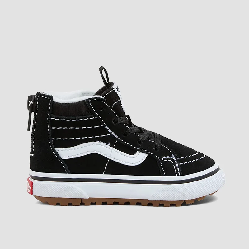 Vans MTE SK8-Hi Zip Insulated High Top Shoes - Black/White - Kids Child 2.5uk / Black/White