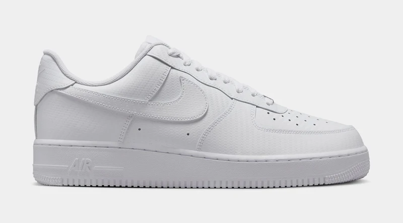 Air Force 1 '07 Texture Mens Lifestyle Shoes (White/White) 7