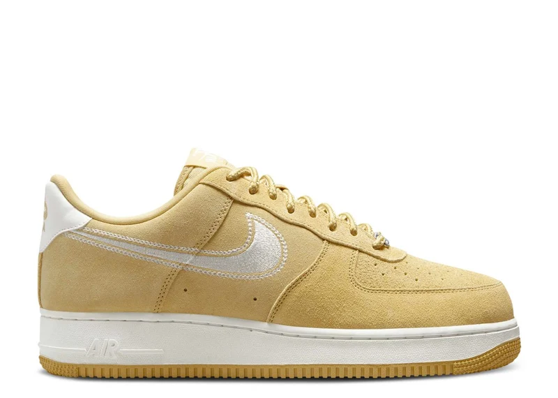 Nike Air Force 1 Low '07 LV8 Buff Gold Sail Embroidered Swoosh 47.5 EU