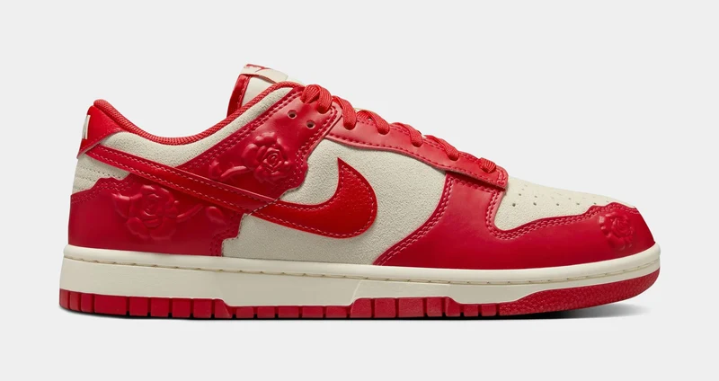 Dunk Low Womens Lifestyle Shoes (Coconut Milk/University Red/Pale Ivory) 6C