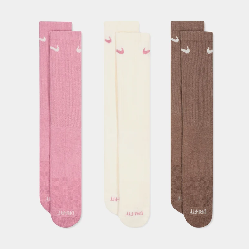 Everyday Plus Cushioned Training Crew Mens Socks (Pink/White) M
