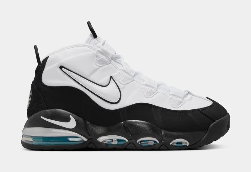 Air Max Uptempo Mens Basketball Shoes (White/Black/Mystic Teal) 15