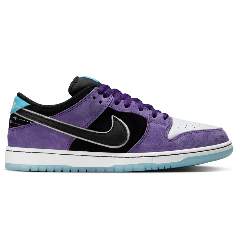 Nike SB Hayley Wilson Dunk Low Pro QS Skateboard Shoe - Court Purple/Black-White-Pulse Lagoon M 5 / W 6.5