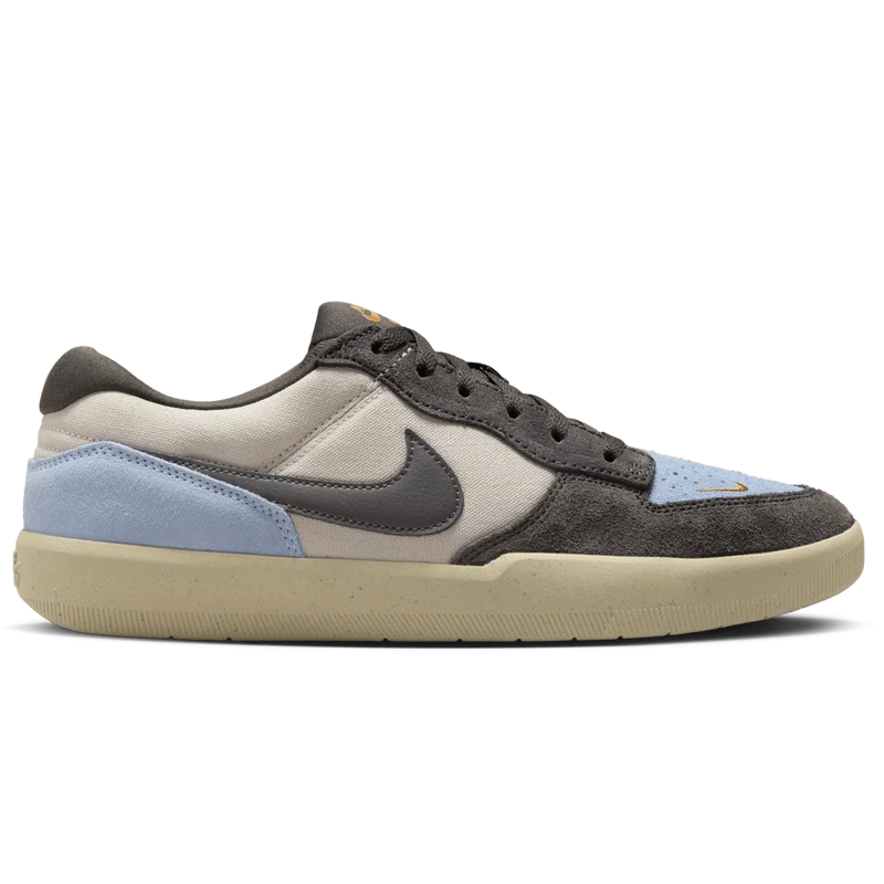 Nike SB Force 58 Skateboard Shoe - Lite Orewood Brown/Medium Ash-Psychic Blue M 10 / W 11.5