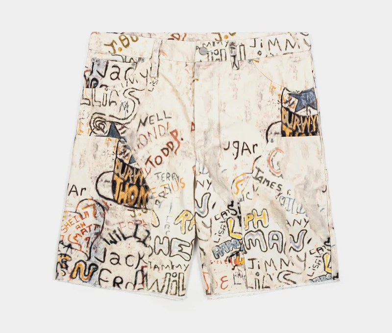 JDN All Over Print Denim Mens Shorts (Sail) 40