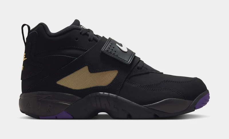 Air Diamond Turf Mens Lifestyle Shoes (Black/White/Club Purple/Metallic Gold) 14