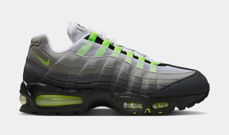 Air Max 95 Big Bubble Neon Mens Running Shoes (Black/Neon Yellow/Cool Grey) 7