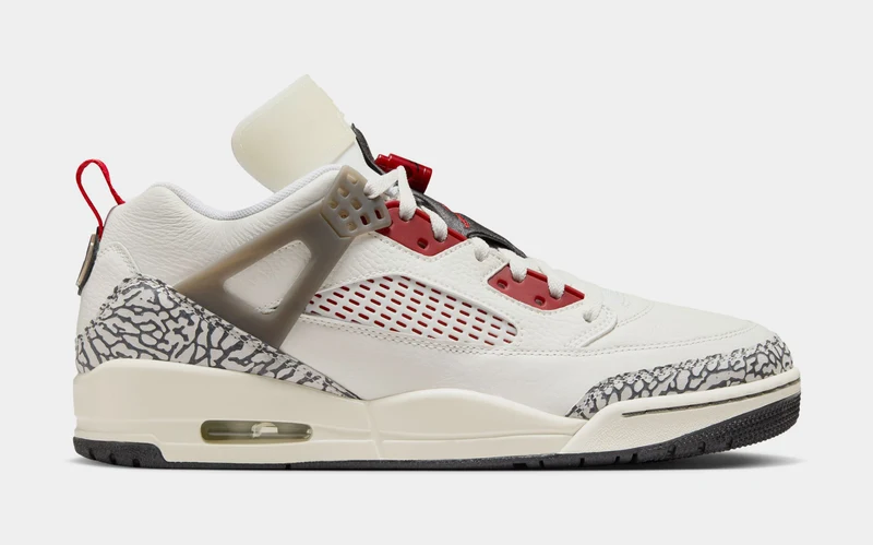 Spizike Low Mens Basketball Shoes (Sail/Anthracite/Coconut Milk/Varsity Red) 11.5