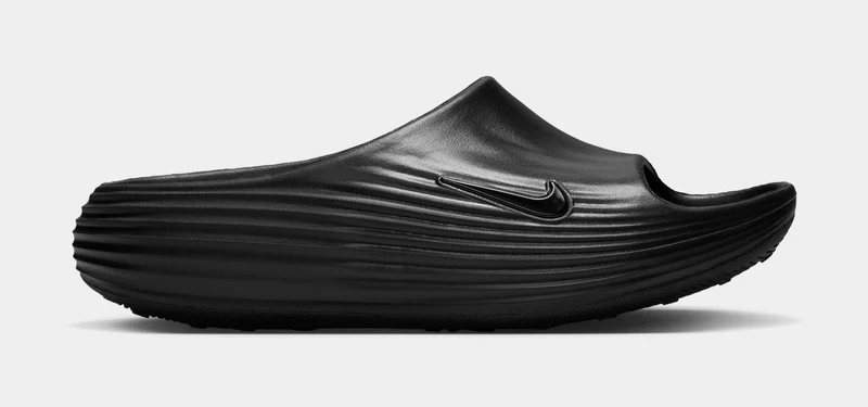 ReactX Rejuven8 Slide Womens Sandals (Black/Black/Black) 5