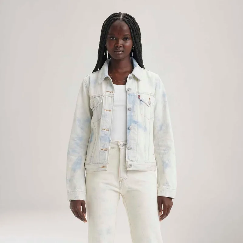 Jaqueta Jeans Levi's® Original Trucker Lavagem Clara Com Desgaste - M USA | M BR