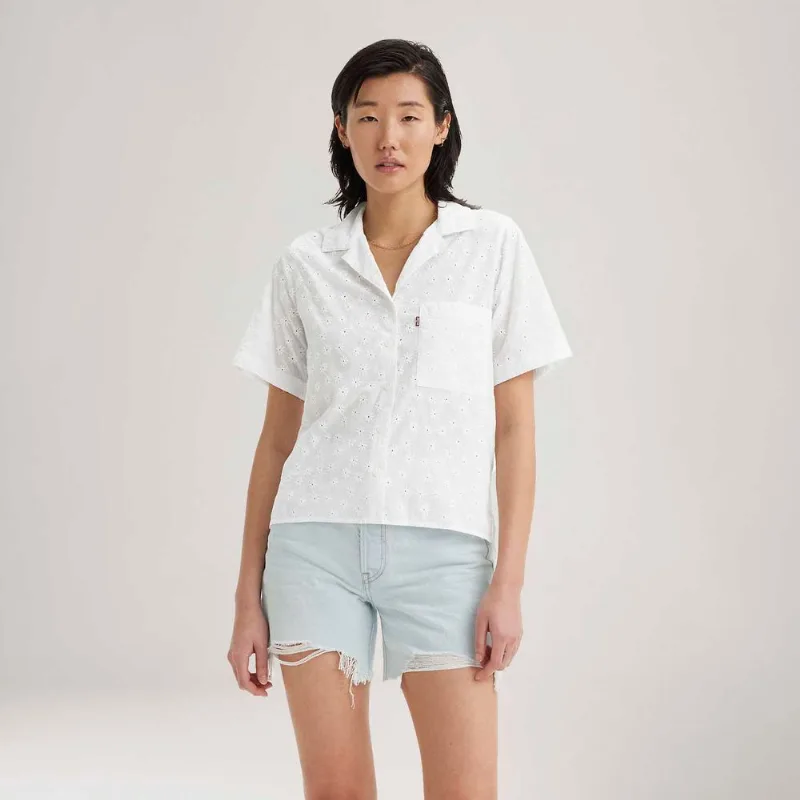 Camisa Levi's® Joyce Resort Branca Manga Curta XS USA | PP BR
