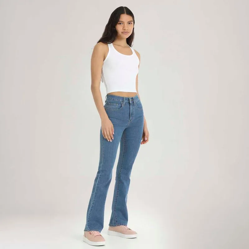Calça Jeans Levi's® 725® High Rise Bootcut Lavagem Média - 24X32 USA | 34 BR