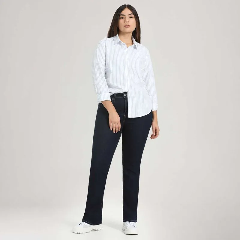Calça Jeans Levi's® 725® High Rise Bootcut Lavagem Escura - 24X32 USA | 34 BR