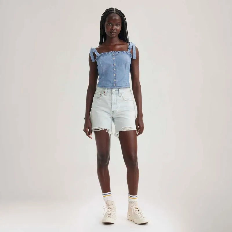 Short Jeans Levi's® 501® Mid Thigh Lavagem Clara - 28 USA | 39 BR
