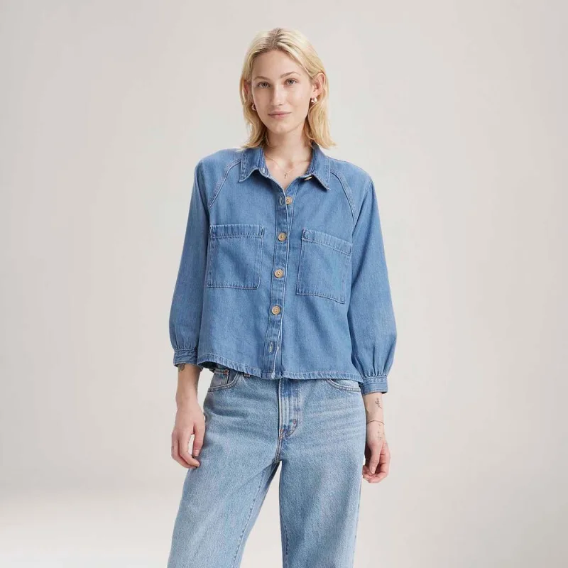 Camisa Levi's® Tyla Lavagem Média Manga Longa - L USA | G BR
