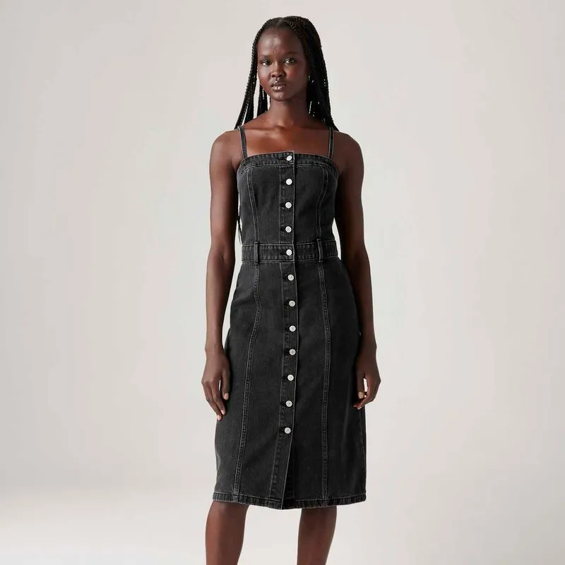 Vestido Jeans Levi's® Denim Bustier Preto S USA | P BR