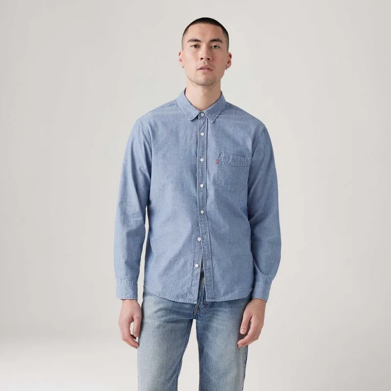 Camisa Levi's® Classic Standard Lavagem Média Manga Longa - L USA | G BR