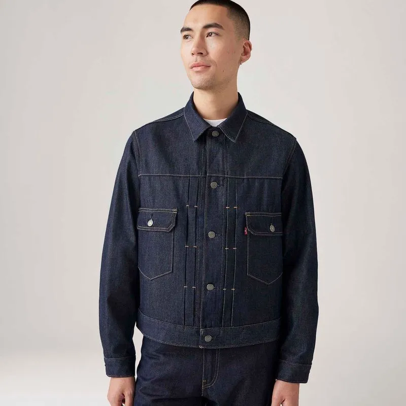 Jaqueta Jeans Levi's® Wellthread Trucker Type II Lavagem Escura XL USA | GG BR