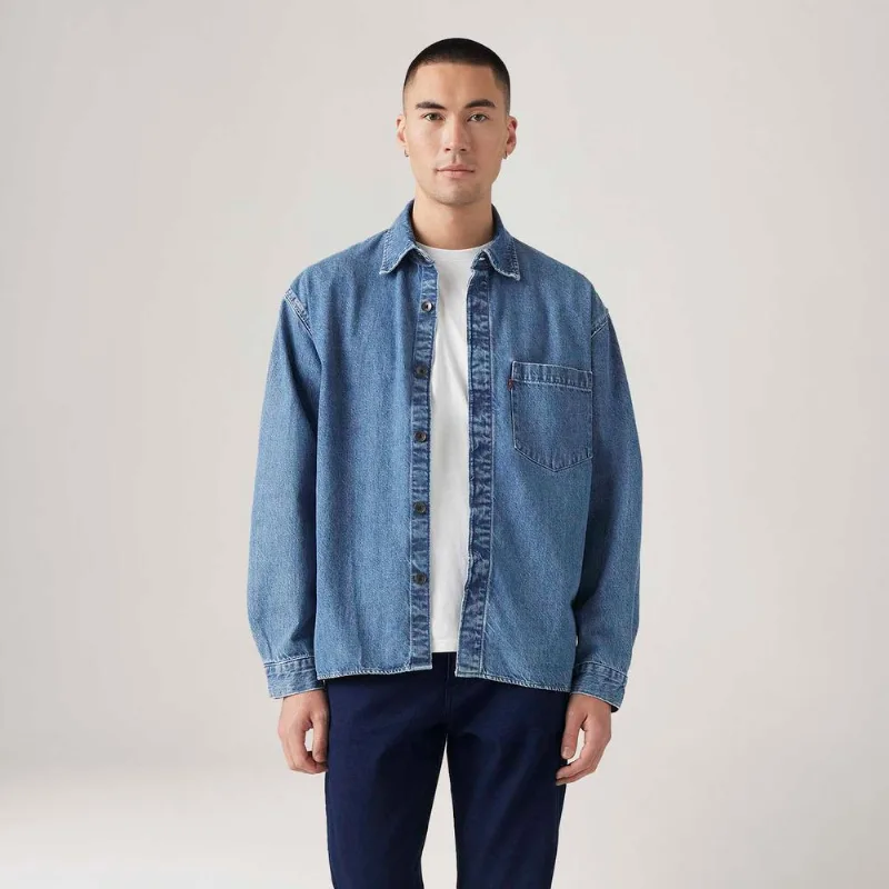 Camisa Jeans Levi's® Wellthread Wilder Lavagem Média XXL USA | EGG BR