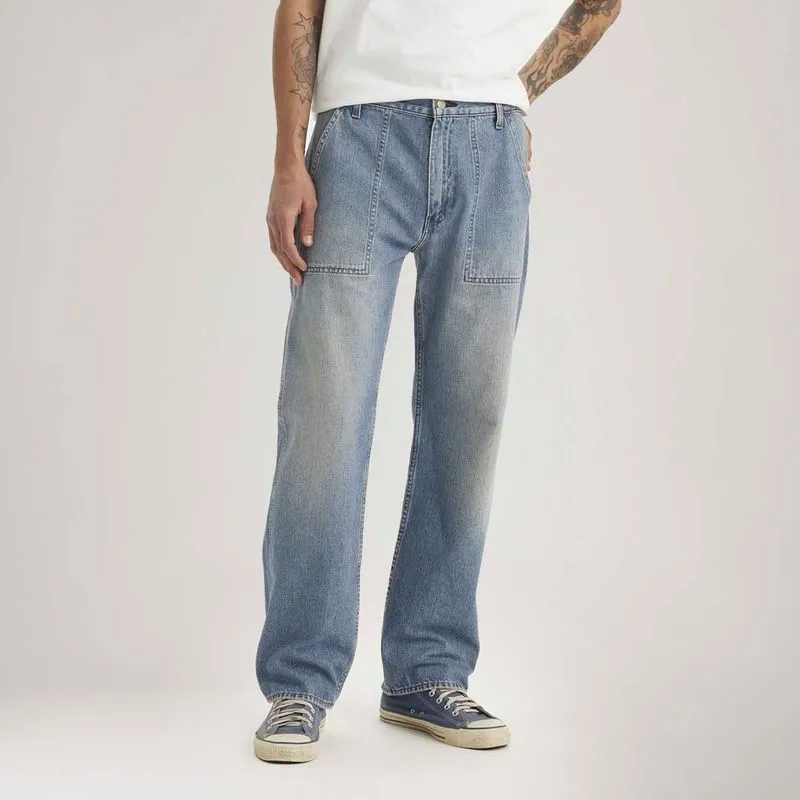 Calça Jeans Levi's® Relaxed Straight Lavagem Média - 36X34 USA | 46 BR