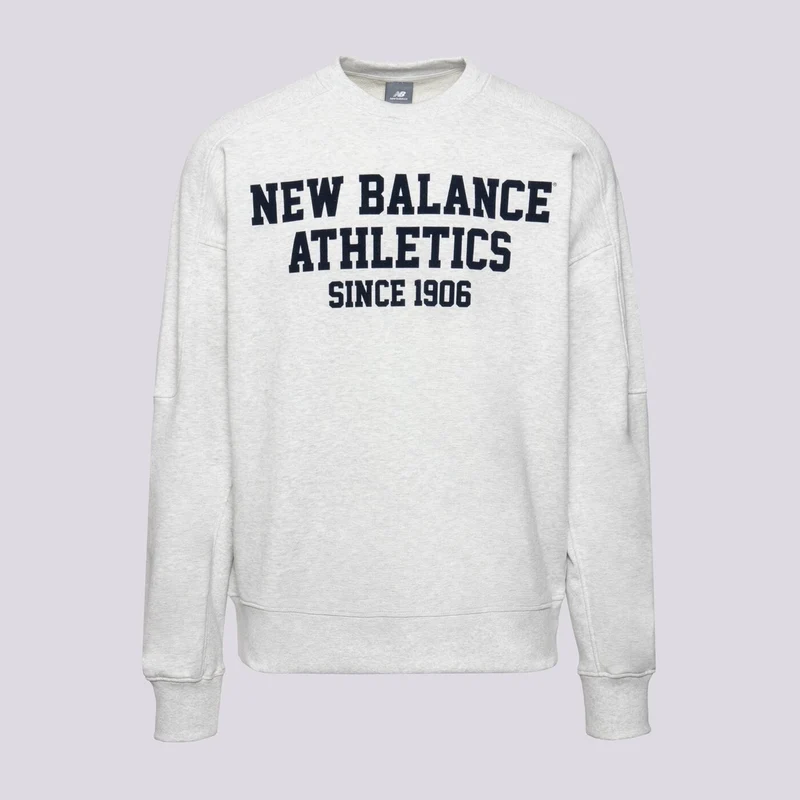 New Balance Varsity French Terry Graphic Crew ASH HEATHER / M