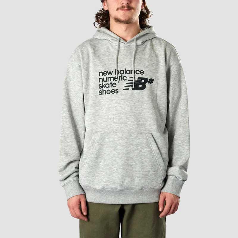 New Balance Logo Pullover Hoodie Athletic Grey Large / Athletic Grey