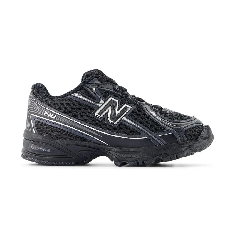 New Balance Infant & Toddler 740 Bungee Lace Shoes Black/Silver Metallic / 5.5 / Wide