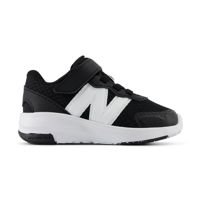 New Balance Infant & Toddler 578v1 Bungee Lace with Top Strap Running Shoes Black/White / 4 / Standard