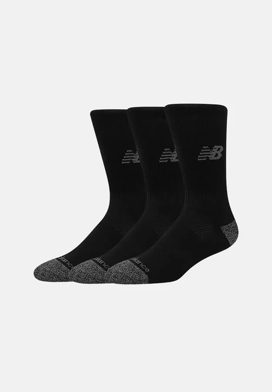 NEW BALANCE Calzini 3 PACK neri per uomo e donna con logo iconico L