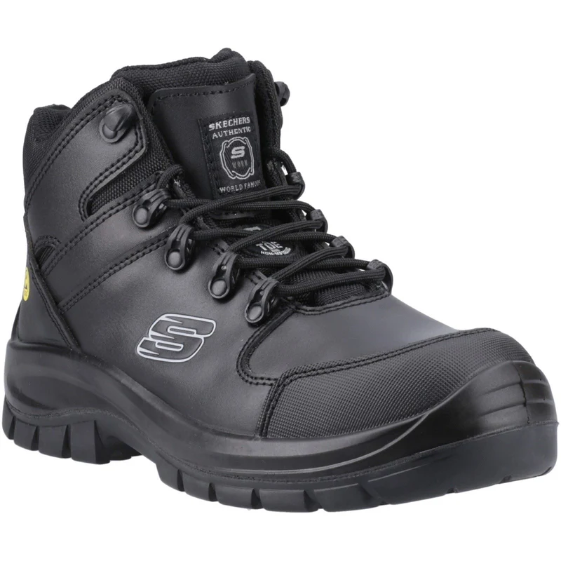 Skechers Workwear Trophus Kilram Leather Men's Black Safety Boots UK 12 / EU 47.5 / US 13